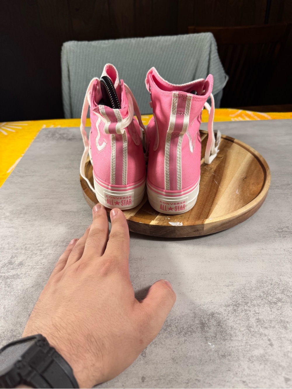 Converse CTAS Lift Hi Women 7. Oops Pink Canvas High Top Sneakers - Picture 2 of 7